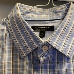 Banana Republic Men's Blue Plaid Shirt